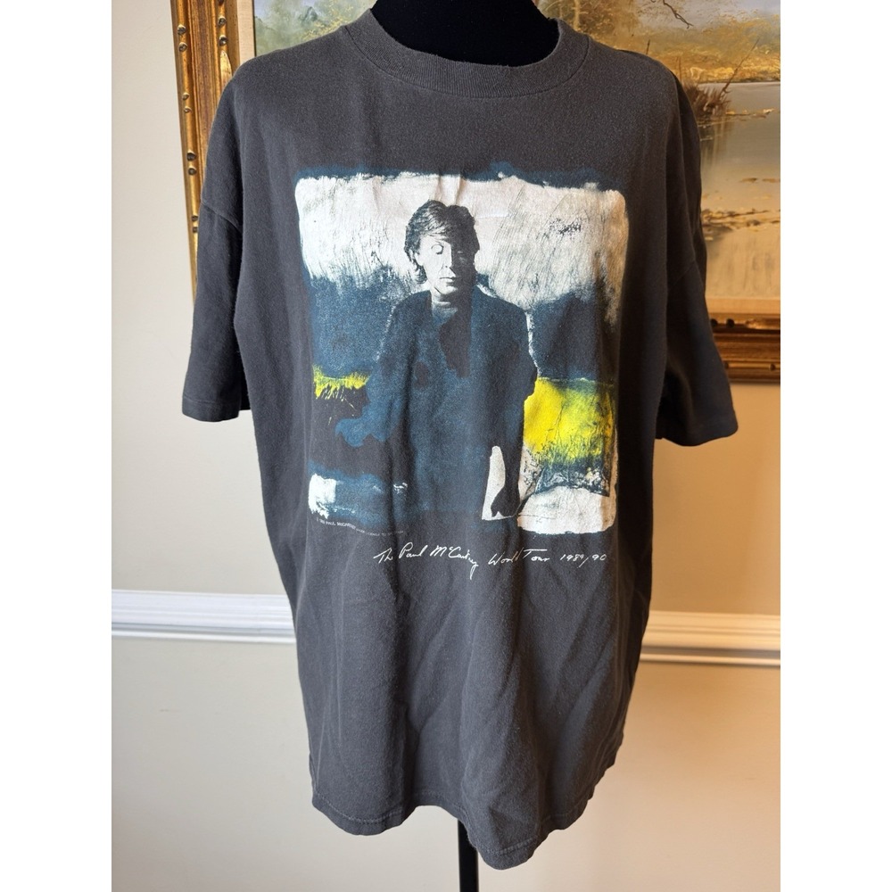 Vtg 1989/90 Paul McCartney World Tour T-Shirt USA Single Stitch Double Side XL